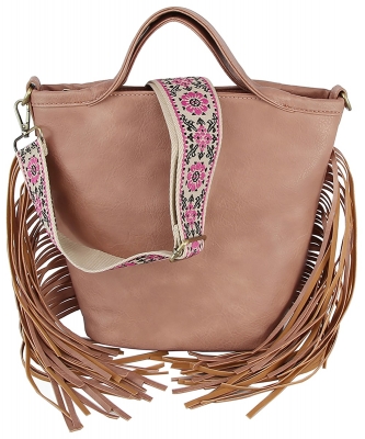 Fashoin Fringe Guitar Strap Satchel LQ316 BLUSH